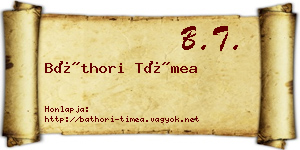 Báthori Tímea névjegykártya